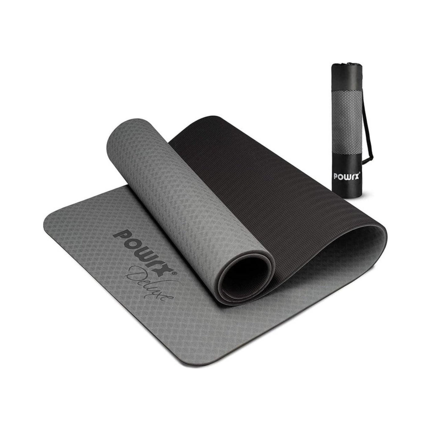 Powrx Yoga Mat Thick Exercise Mat With Carrying Strap And Bag