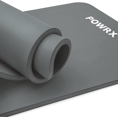 POWRX Yoga & Fitness Mat Professional-Sports & Outdoors-Powrx-Anthracite 75x31x0.6"-Kettlebell Kings